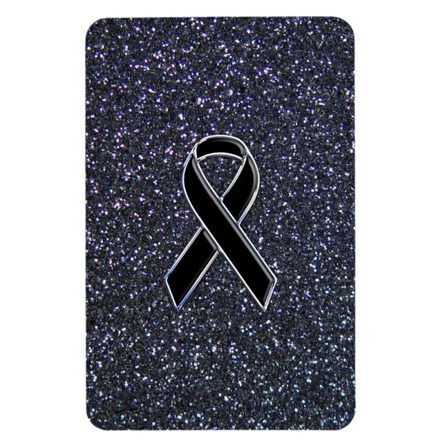 Black Ribbon Decor Magnet (Vertical)