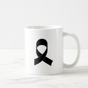 Black Ribbon Drawing Coffee Mug