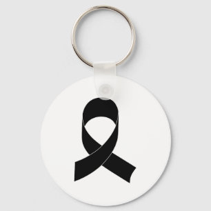 Black Ribbon Drawing Key Ring