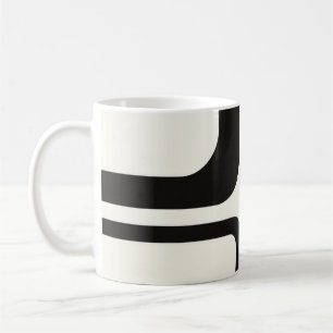 Black Ribbon Geometry I Coffee Mug