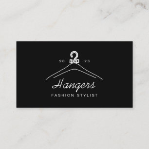 Black Ribbon Hanger Fashion Stylist Business Card