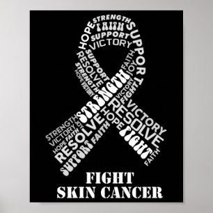 Black Ribbon Melanoma Month Products Skin Cancer A Poster
