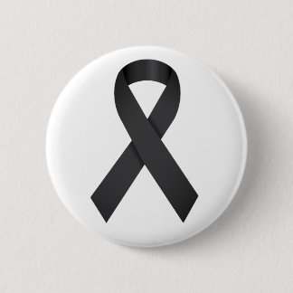 Black Ribbon Mourning 6 Cm Round Badge
