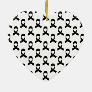 Black Ribbon Pattern Ceramic Tree Decoration