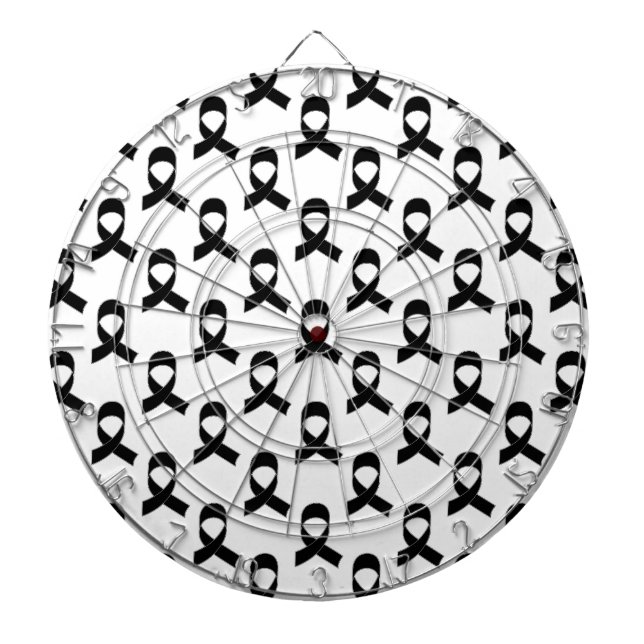 Black Ribbon Pattern Dartboard (Front)