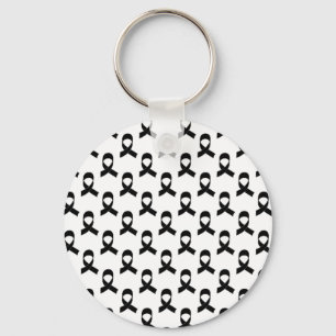 Black Ribbon Pattern Key Ring