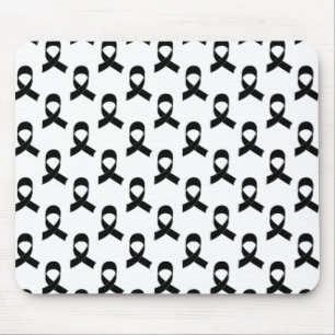 Black Ribbon Pattern Mouse Mat