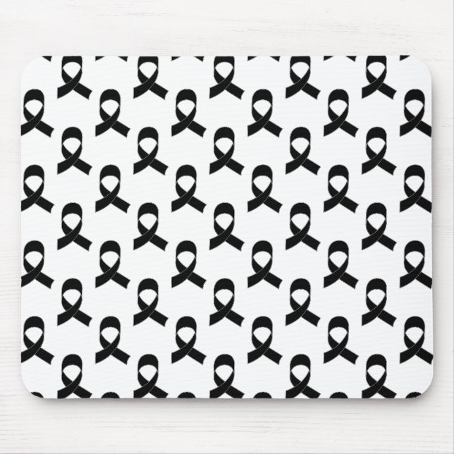 Black Ribbon Pattern Mouse Mat (Front)