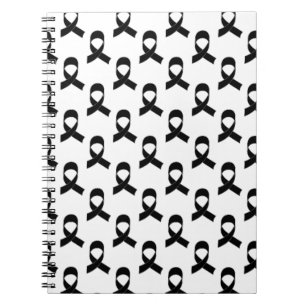 Black Ribbon Pattern Notebook