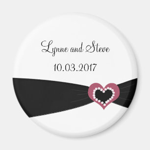 Black Ribbon Save the Date Magnet