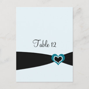 Black Ribbon Table Seating Card