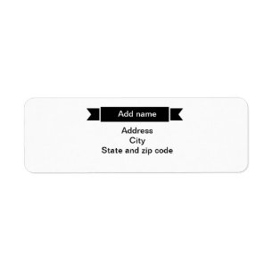 Black Ribbon template Label
