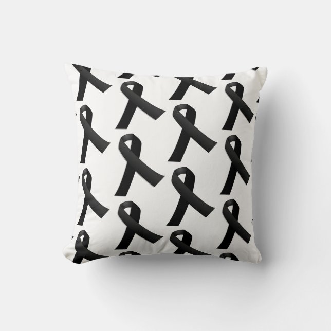 Black Ribbons Cushion (Front)