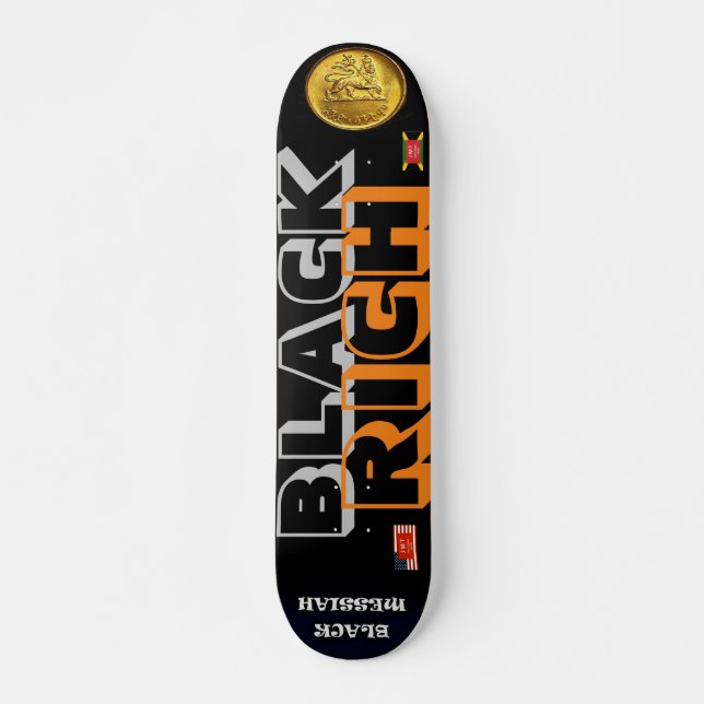 BLACK RICH  OFFICIAL 7 3/4" Skateboard Deck (Front)