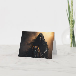 Black Rider Halloween Holiday Card