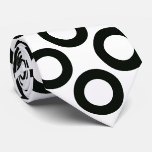 Black Rings on White - Tie