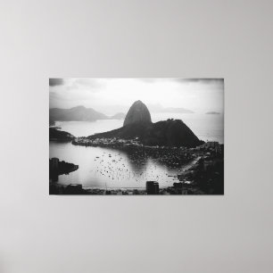 Black Rio de Janeiro - Brazil Canvas Print