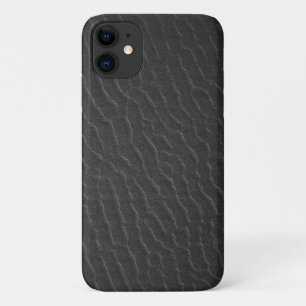 Black Rippled Texture Pattern Print iPhone 11 Case