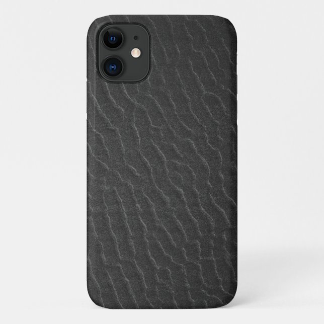 Black Rippled Texture Pattern Print Case-Mate iPhone Case (Back)