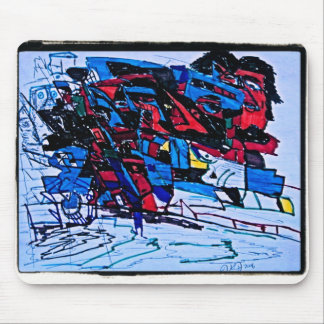 Black Ripples Mouse Mat