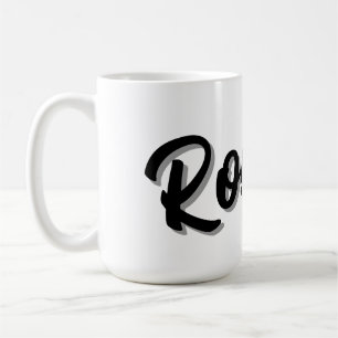 Black Robert Name With Drop Shadow, Coffee Mug