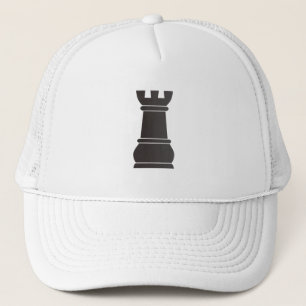 Black rock chess piece trucker hat