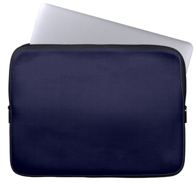 Black Rock Deep Blue Classical Unique Minimalist Laptop Sleeve (Front)