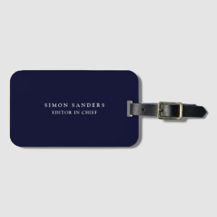 Black Rock Deep Blue Classical Unique Minimalist Luggage Tag