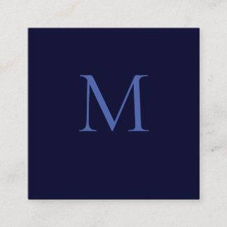 Black Rock Deep Blue Classical Unique Monogram Enclosure Card