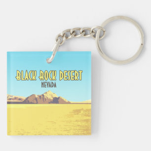 Black Rock Desert Nevada Vintage Key Ring