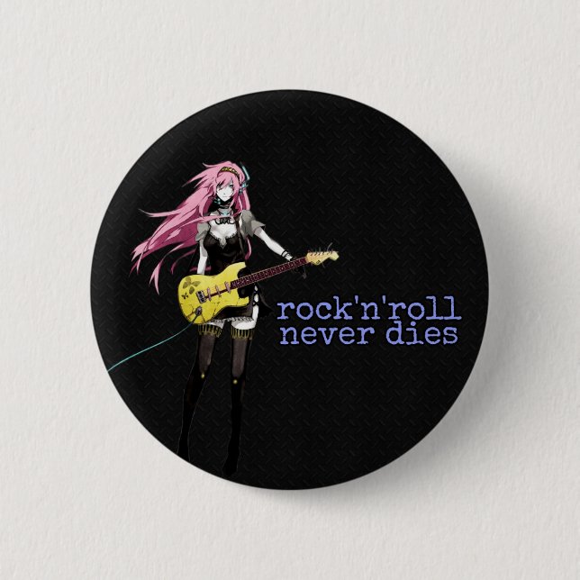 Black Rock ‘n Roll Button  (Front)