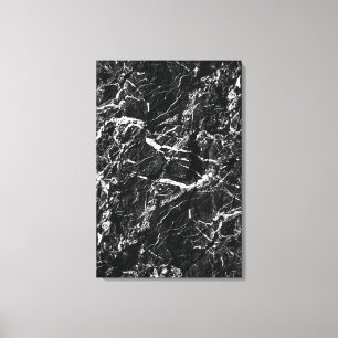 Black rock surreal nature faux stone texture canvas print