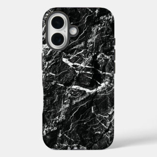 Black rock surreal nature faux texture iPhone 16 case