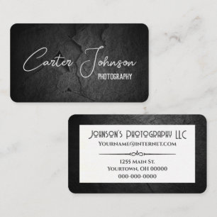 Black Rock with Name Business Card