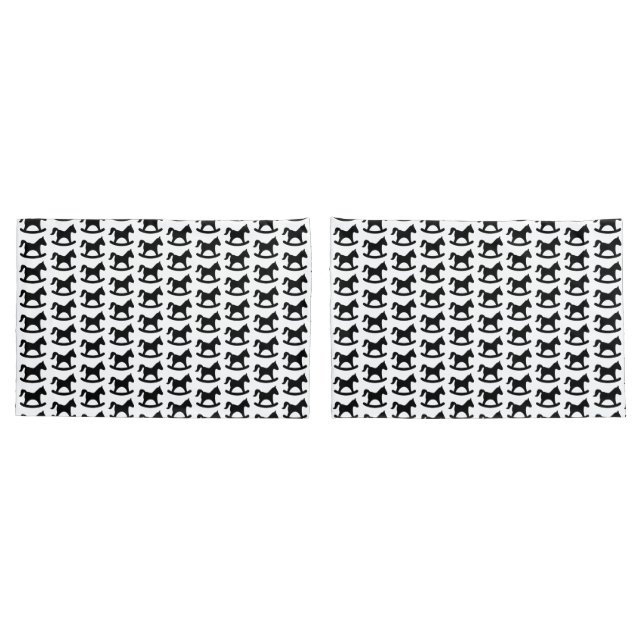 Black Rocking Horse Pillowcase (Back-Set)