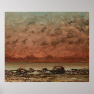 Black Rocks, Trouville - Gustave Courbet Fine Art Poster