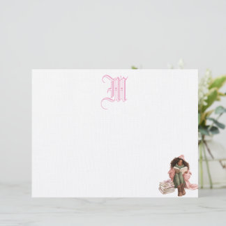 Black Romance Book Lover Personalised Letterhead
