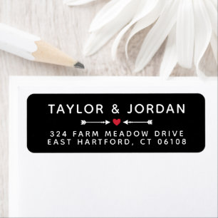 Black Romantic Arrows & Red Heart Wedding