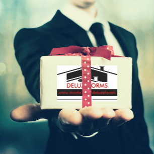 Black Roof Rectangular Sticker