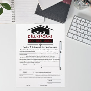 Black Roof Waiver & Release Lien Contractor Form