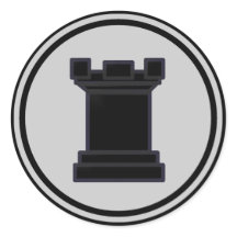 Black Rook Chess Piece