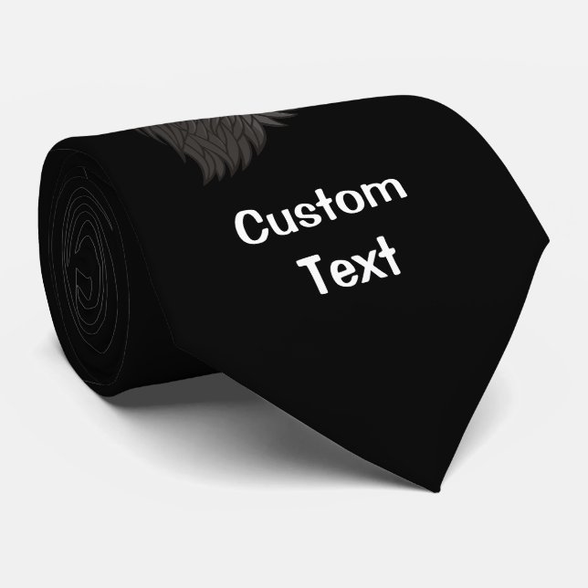 Black Rooster's Head Tie (Rolled)