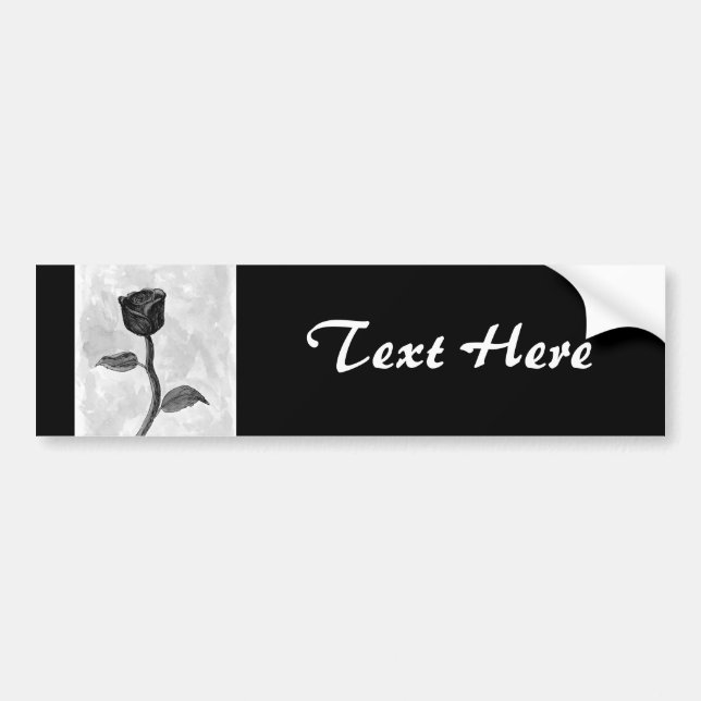 Black Rose. Bumper Sticker (Front)