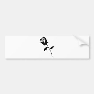 Black Rose Bumper Sticker
