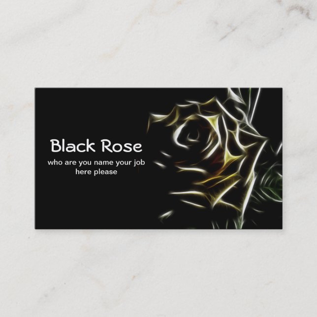 black rose business card (Front)
