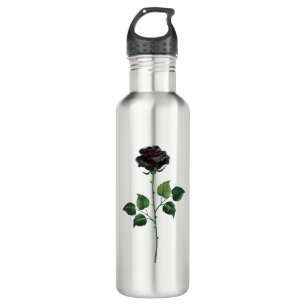 Black rose flower 710 ml water bottle