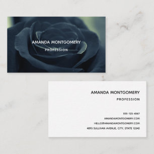 Black Rose Flower Dark Gothic Vibe Business Card