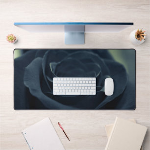 Black Rose Flower Dark Gothic Vibe Desk Mat