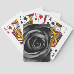 Black Rose Flower Floral Decorative Vintage Playing Cards