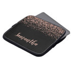 Black Rose Gold Faux Glitter Personalised